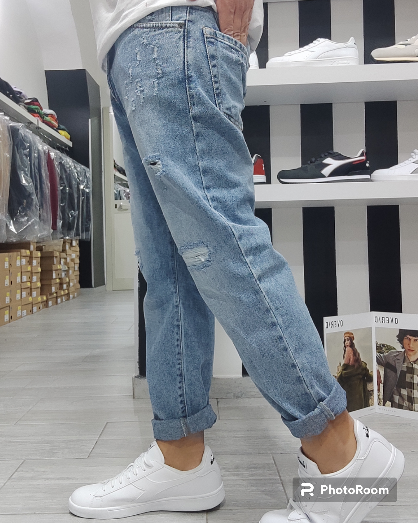 BLACKSUNDAY JEANS VESTIBILITÀ BOY FRIEND 70/TI MARMORIZZATO TELA FISSA