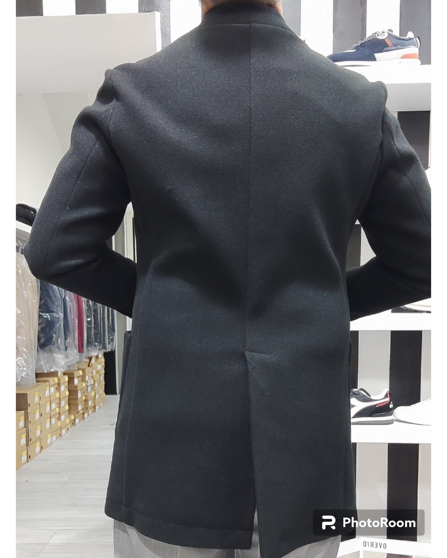 OVER D CAPPOTTO UOMO 3 BOTTONI MODELLO BARONETTO COL.NERO