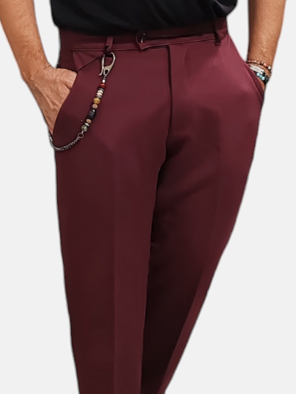 ESSENTIAL PANTALONE SARTORIALE GL95 INV COL. BORDEAUX