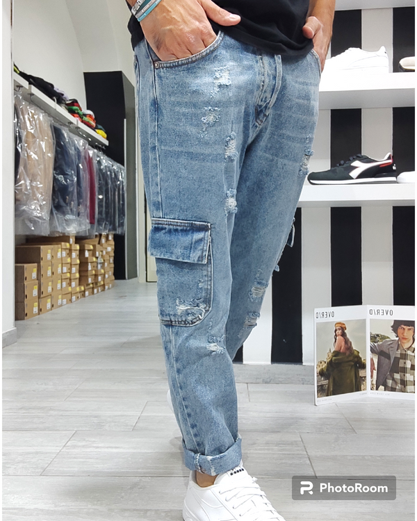 BLACKSUNDAY JEANS + TASCONI VESTIBILITÀ BOY FRIEND MARMORIZZATO TELA FISSA