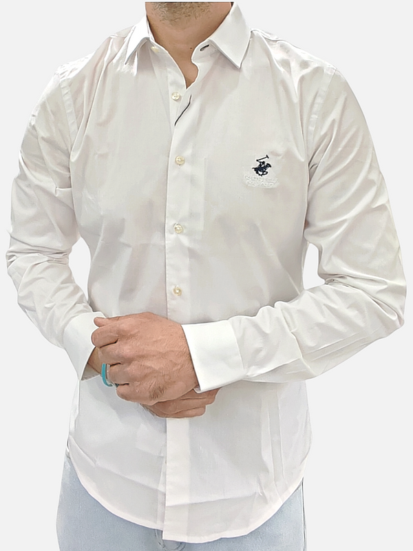 CAMICIA POLO BEVERLY BIANCA LOGO PICCOLO