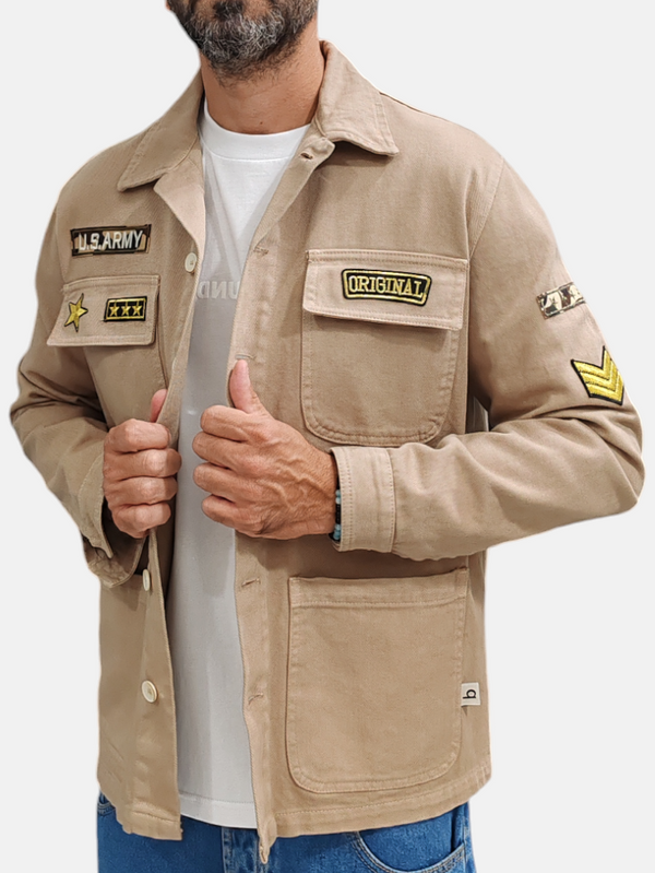 CAMICIONE GIACCA MILITARY PECH COL. BEIGE