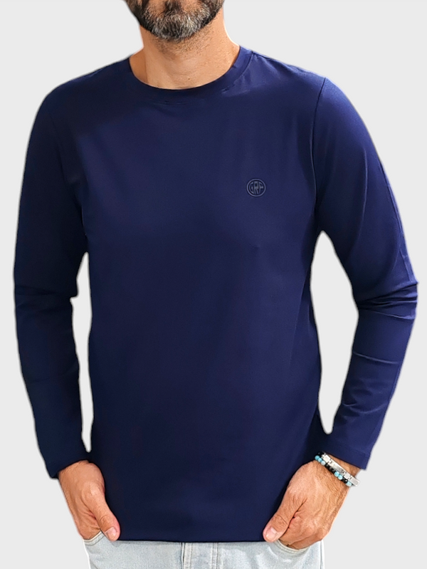 T-SHIRT GRIFFAI MANICA LUNGA COLORE BLU