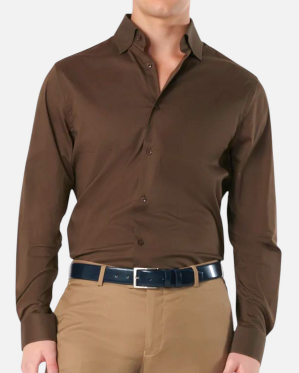 CAMICIA BASIC COLLO FRANCESE COL. MORO