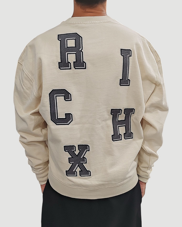 FELPA JOHN RICHMOND OVERSIZE GIROCOLLO COL. PANNA