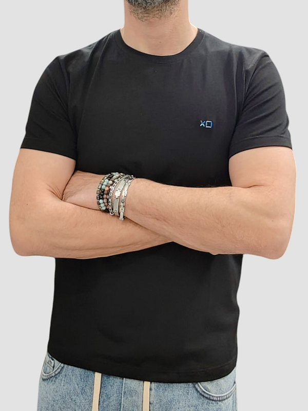 T-SHIRT XO GIROCOLLO COL. NERA