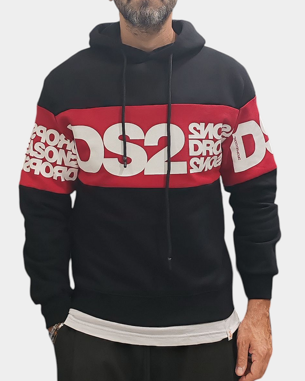 DS2 FELPA CAPPUCCIO ART. FW25219 NERA