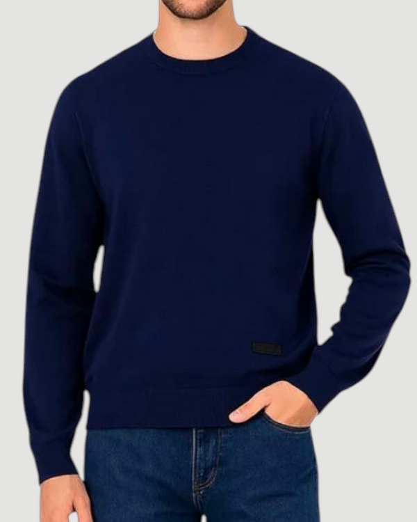 JOHN RICHMOND MAGLIONE GIROCOLLO COL. BLU