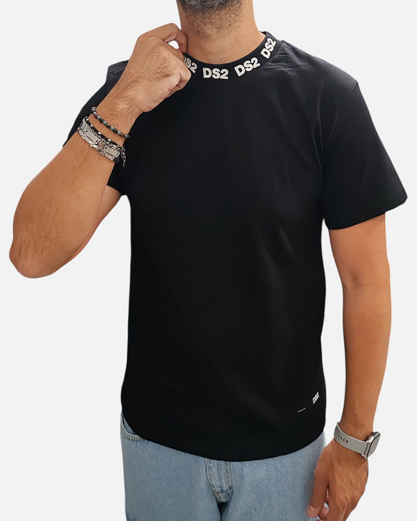 DS2 T-SHIRT FW25224 DS2 LOGO COLLO COL. NERO
