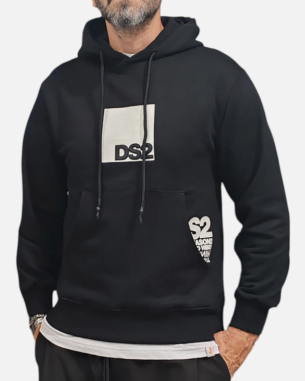 DS2 FELPA CAPPUCCIO ART. FW25205 NERA