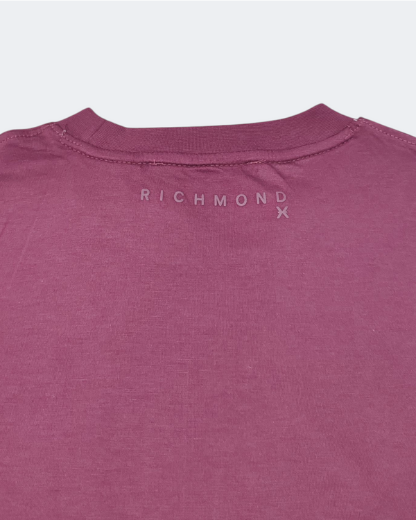 JOHN RICHMOND T-SHIRT LOGO POSTERIORE COL. BORDEAUX