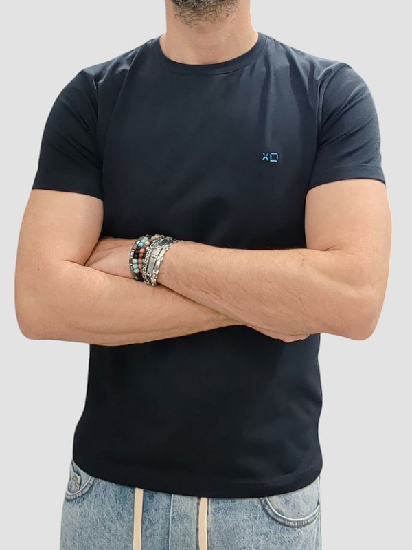 T-SHIRT XO GIROCOLLO COL. BLU