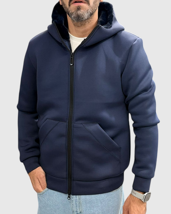 GIUBBOTTO GRIFFAI NEOPRENE CON PELLICCOA INTERNA COL. BLU
