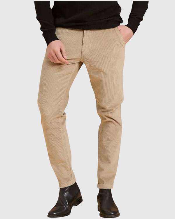 GRIFFAI PANTALONE VELLUTO CHINOS CAPRI FIT COL. BIEGE