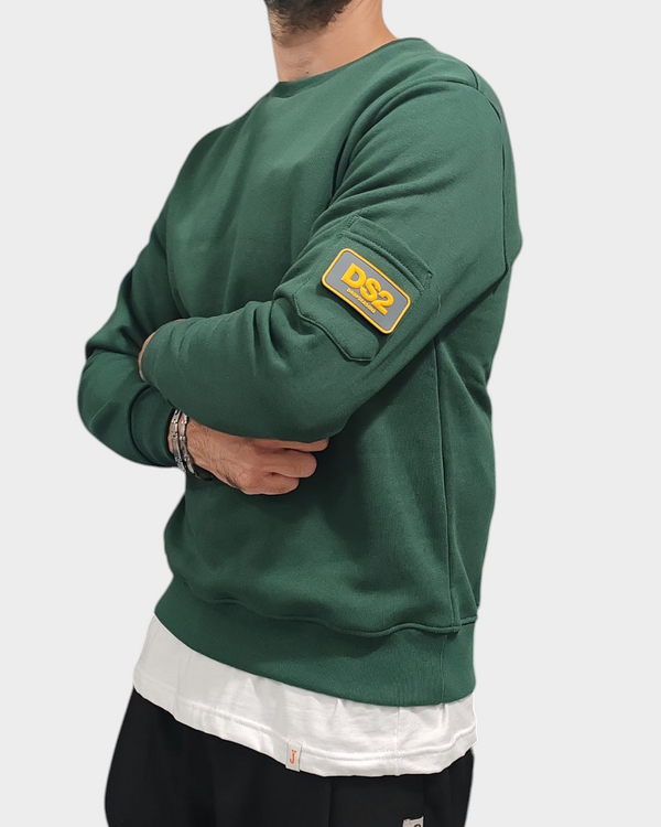 DS2 FELPA GIROCOLLO ART. FW25242 VERDE