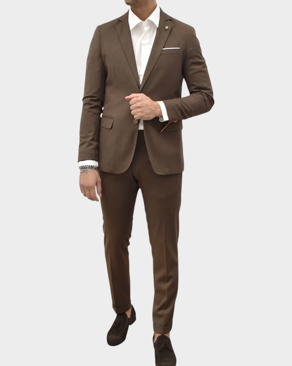 ABITO COMPLETO BLACKSUNDAY MONOPETTO VESTIBILITÀ SLIM COLORE MORO