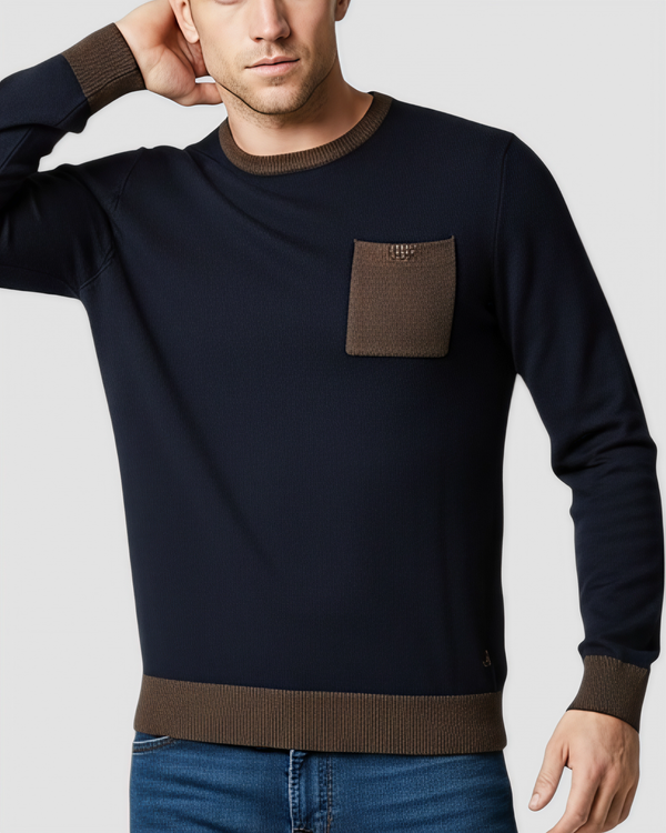 MAGLIONCINO JONNY LOOPER TASCHINO ART. JM368 BLU