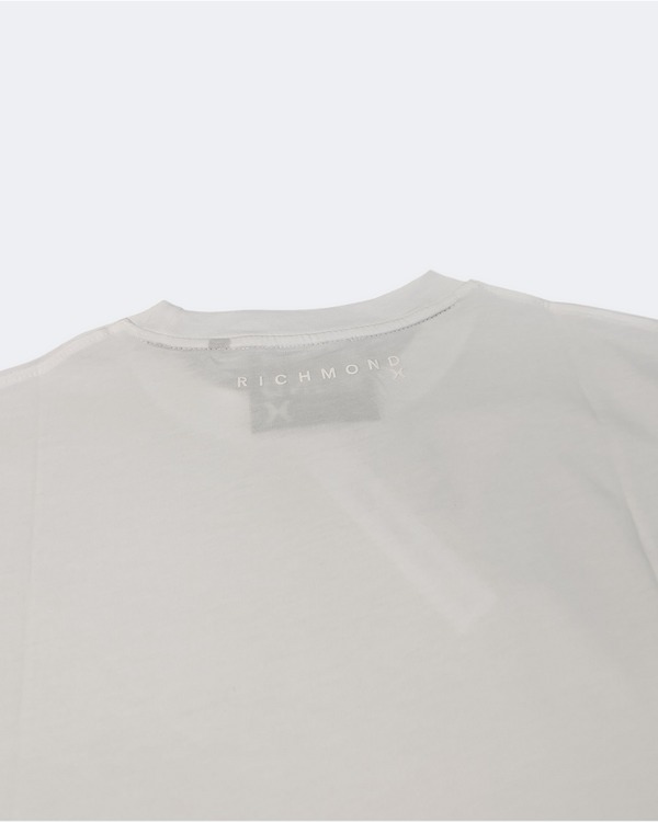 JOHN RICHMOND T-SHIRT LOGO POSTERIORE COL. BIANCA