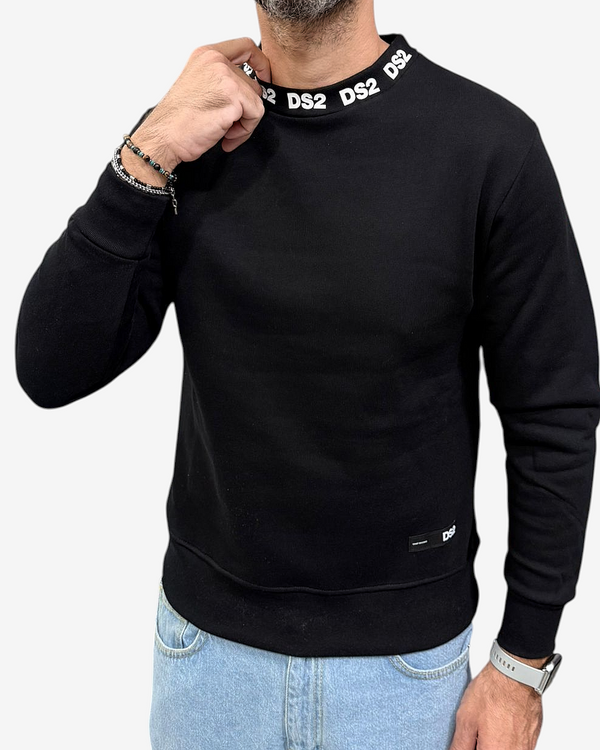 DS2 FELPA GIROCOLLO ART.FW25223 NERA