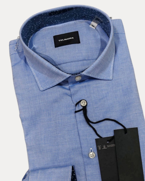 CAMICIA TELAMIRA ART. ROUND 1 SC/83 CELESTE
