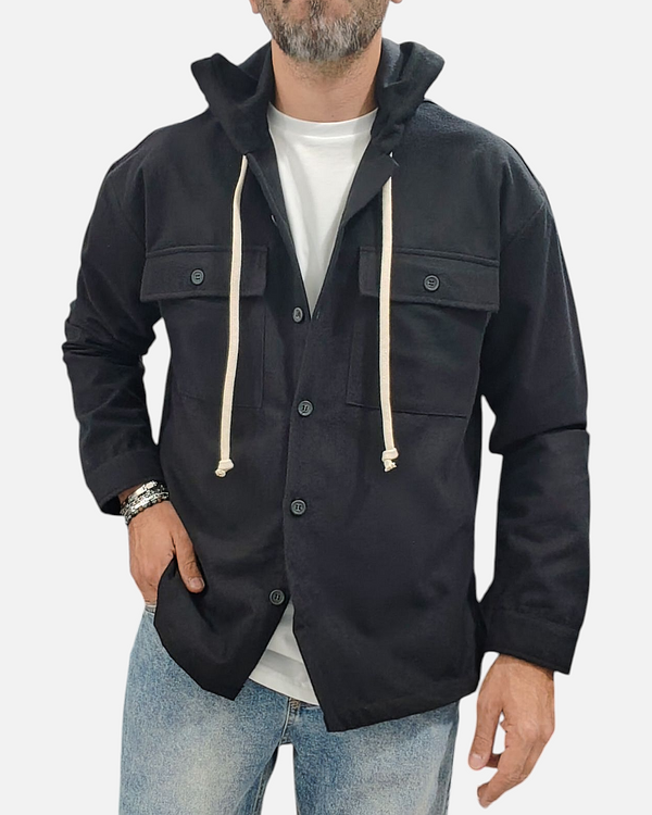 CAMICIONE BLACKSUNDAY CON CAPPUCCIO ART. GP2155 NERA