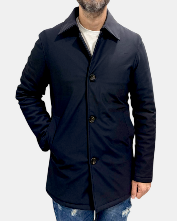GIUBBOTTO TRENCH IMBOTTITO TELAMIRA BLU