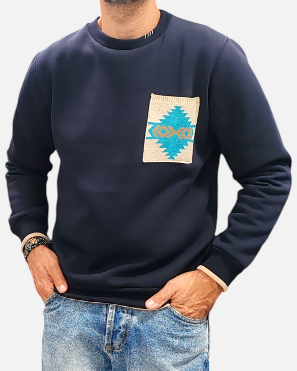 FELPA BLACKSUNDAY TASCHINO ART. NORFOLK COL. BLU