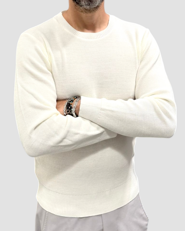 MAGLIONE BLACKSUNDAY COSTINE ART. MF13670 COL. BIANCO