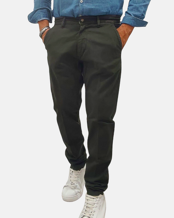 PANTALONE CHINOS ARTIGIANI VESUVIANI COL. VERDE