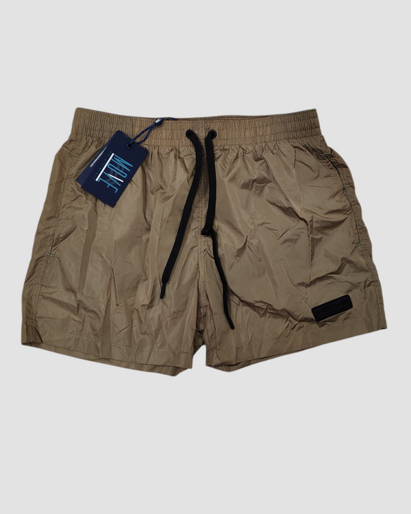 BOXER MOVE BEACHWEAR SAINT VINCENT PLAIN COL. VERDE MILITARE + POCHETTE OMAGGIO