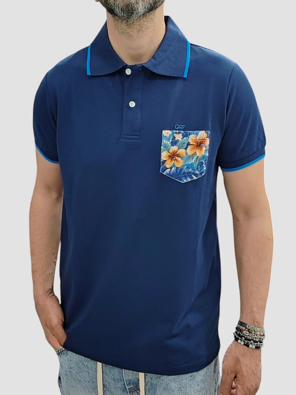 POLO GRIFFAI MOD. TASCHINO COL. BLU