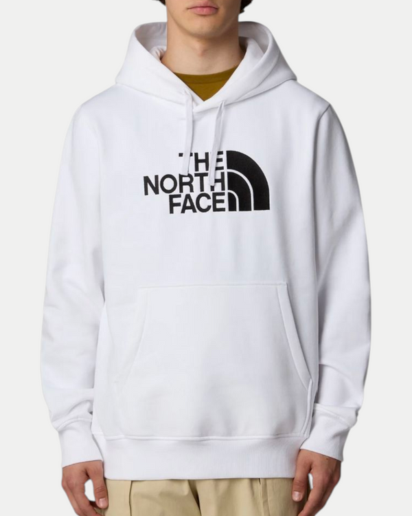 THE NORTH FACE FELPA CAPPUCCIO LOGO RICAMATO BIANCA
